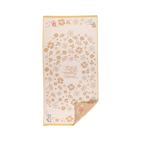 Linge de maison - Serviette Fleur Sépia 60x120 cm - Kiki la petite sorcière