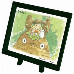 Rompecabezas - Rompecabezas de 150 piezas y caballete con Mei sentada sobre Totoro - Mi vecino Totoro