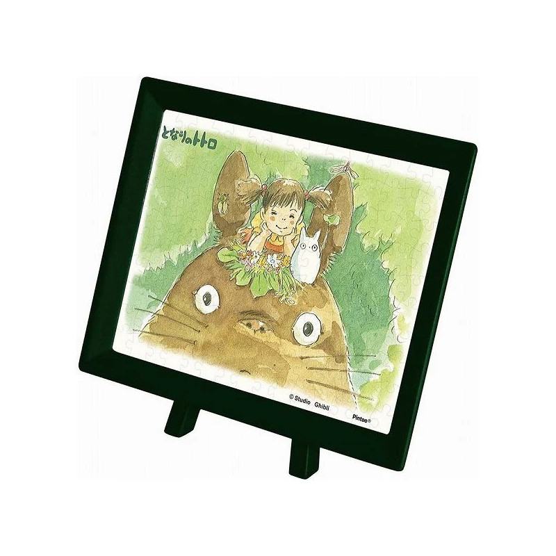 Rompecabezas - Rompecabezas de 150 piezas y caballete con Mei sentada sobre Totoro - Mi vecino Totoro