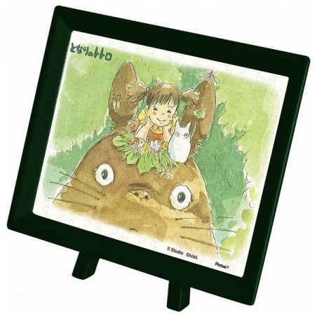 Rompecabezas - Rompecabezas de 150 piezas y caballete con Mei sentada sobre Totoro - Mi vecino Totoro