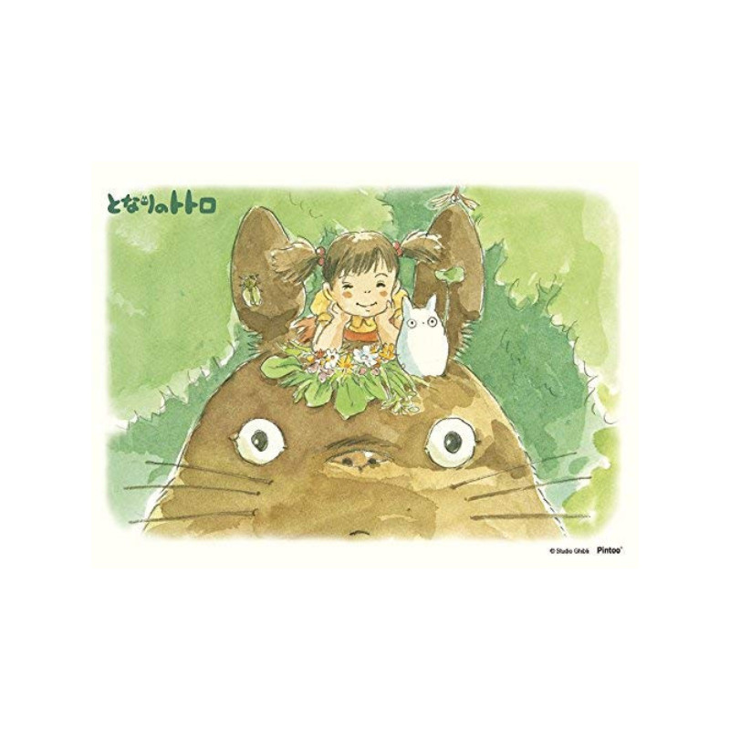 Rompecabezas - Rompecabezas de 150 piezas y caballete con Mei sentada sobre Totoro - Mi vecino Totoro