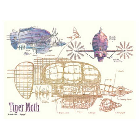 Rompecabezas - Rompecabezas de 150 piezas y caballete Tiger Moth - El castillo en el cielo