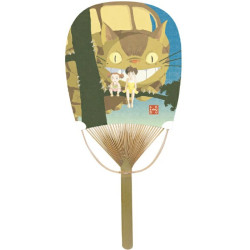 Accessories - Bamboo fan The Catbus with Satsuki & Mei - My Neighbor Totoro
