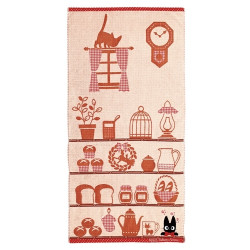 Linge de maison - Serviette Jiji Étagères 60x120 cm - Kiki la petite sorcière