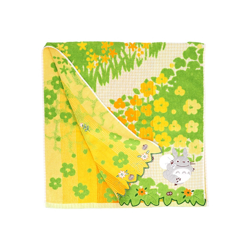 Linge de maison - Serviette Fleurs Jaunes 60x120 cm - Mon voisin Totoro