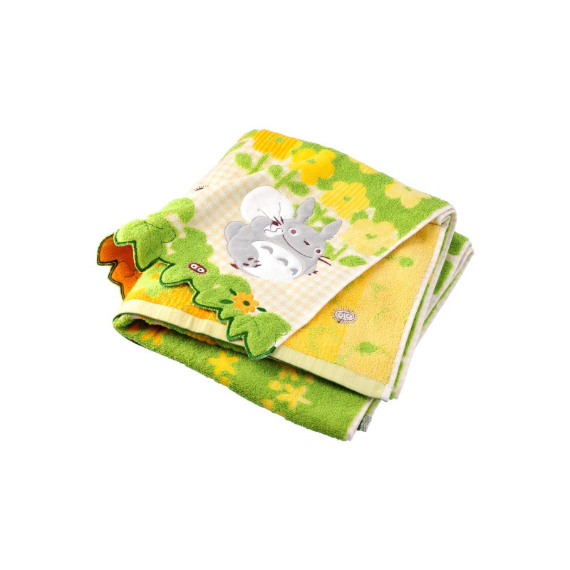 Linge de maison - Serviette Fleurs Jaunes 60x120 cm - Mon voisin Totoro