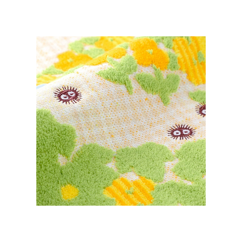 Ropa de hogar - Pañuelo con flores amarillas, 60 x 120 cm - Mi vecino Totoro
