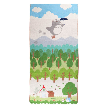 Ropa de hogar - Toalla Totoro en el cielo, 60 x 120 cm - Mi vecino Totoro