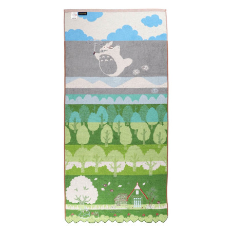 Ropa de hogar - Toalla Totoro en el cielo, 60 x 120 cm - Mi vecino Totoro