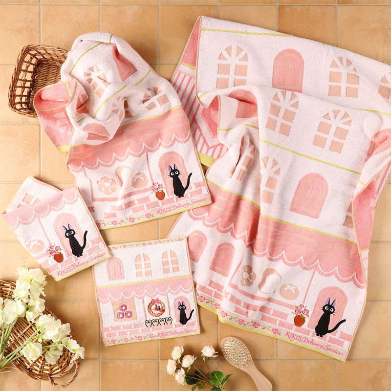 Ropa de hogar - Mini toalla Jiji «Coin de rue», 34 x 36 cm - Nicky, la aprendiz de bruja