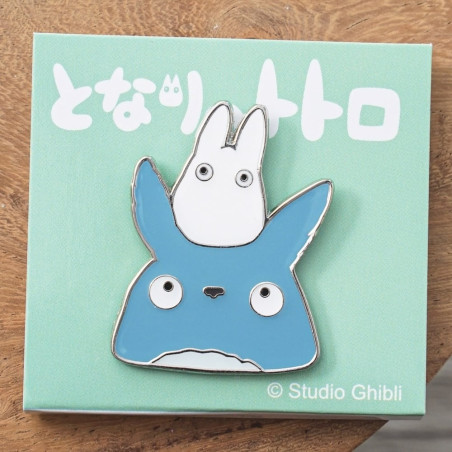 Pins - Pins de Totoro en azul y blanco: primer plano – Mi vecino Totoro