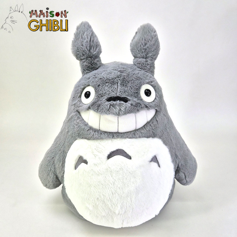 Peluches Clásicas - Peluche Funwari Totoro gris sonriente, talla L - Mi vecino Totoro
