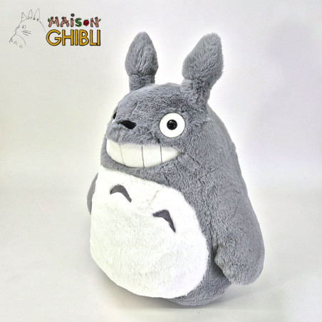 Peluches Clásicas - Peluche Funwari Totoro gris sonriente, talla L - Mi vecino Totoro