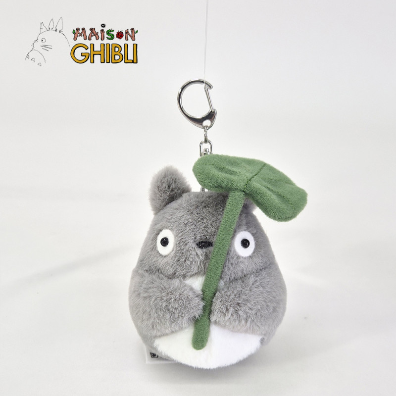 Plush Strap - Nakayoshi Keychain Big Totoro with leaf - My Neighbor Totoro