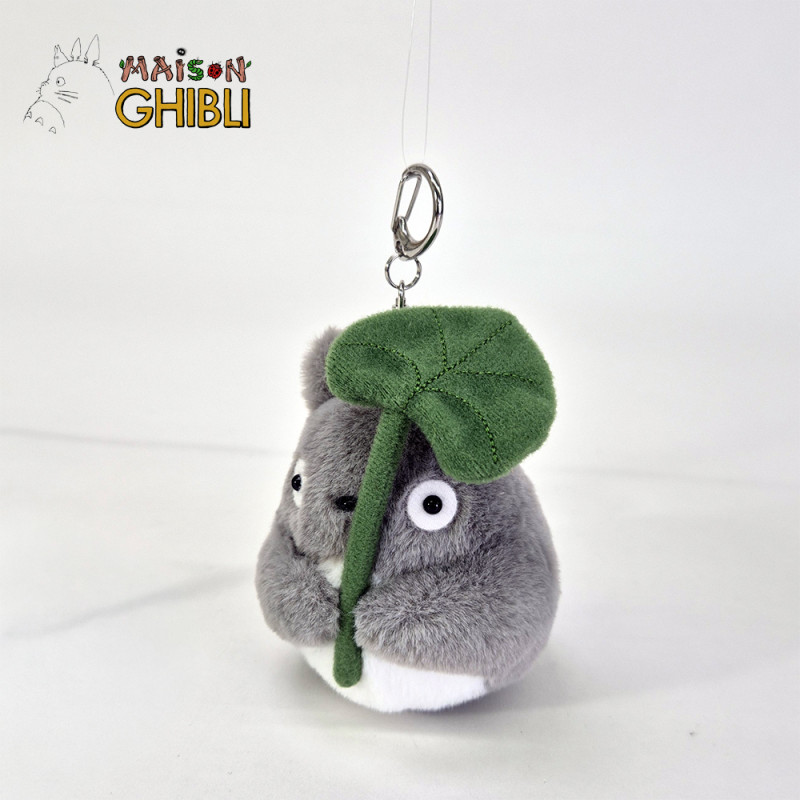 Plush Strap - Nakayoshi Keychain Big Totoro with leaf - My Neighbor Totoro