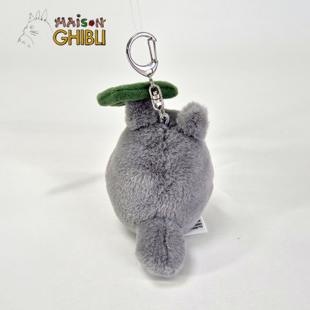 Accesorios para Peluches - Llavero de peluche Nakayoshi Totoro gris con hoja - Mi vecino Totoro