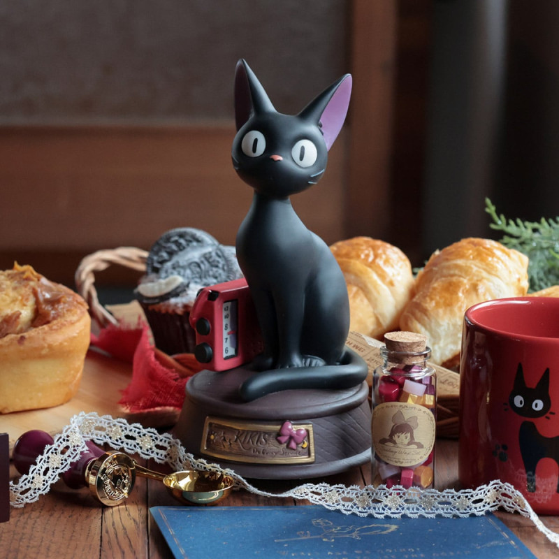 Cajas de música - Estatua musical grande de Jiji - Nicky, la aprendiz de bruja