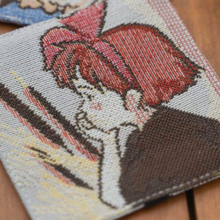 Cocina y vajilla - Juego de 4 posavasos bordados - Nicky, la aprendiz de bruja