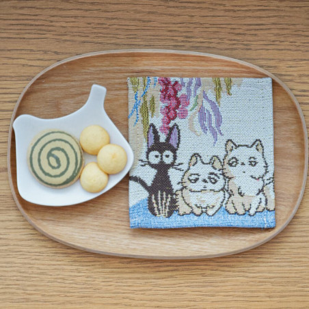 Cuisine et vaisselle - Set de 4 sous-verre brodés - Kiki la petite sorcière
