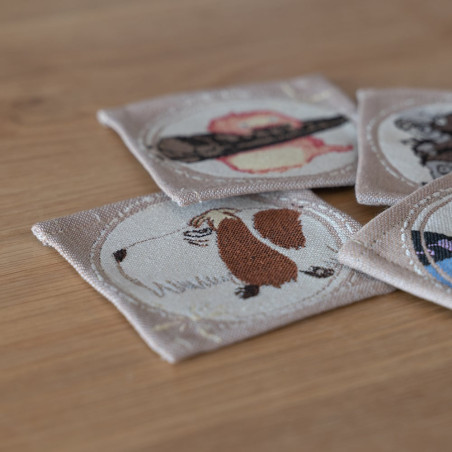 Kitchen and tableware - Set of 4 embroidered coasters - Howl’s Moving Castle