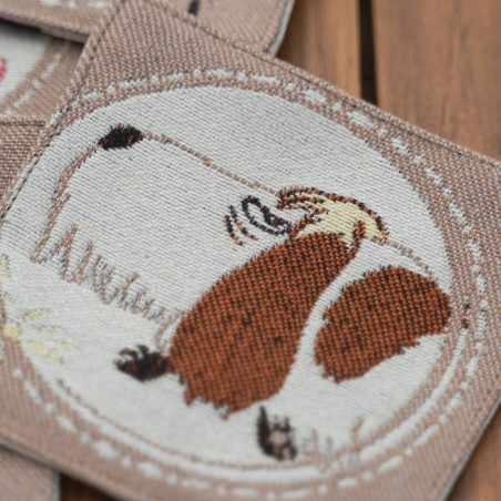 Kitchen and tableware - Set of 4 embroidered coasters - Howl’s Moving Castle