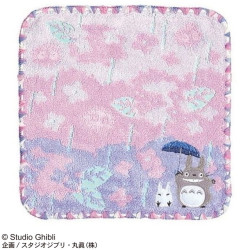 Household linen - Mini Towel Totoro & hydrangeas 25x25 cm - My Neighbor Totoro
