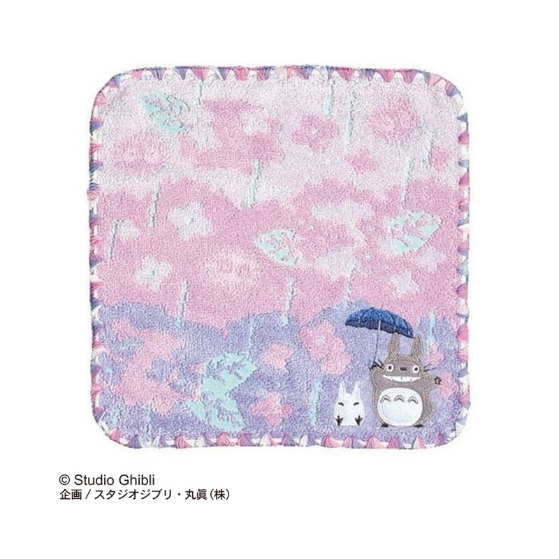 Ropa de hogar - Mini toalla con Totoro y hortensias, 25 x 25 cm - Mi vecino Totoro