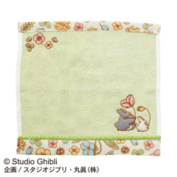 Household linen - Mini Towel Totoro Flower edging 25x25 cm - My Neighbor Totoro
