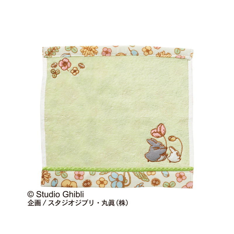 Household linen - Mini Towel Totoro Flower edging 25x25 cm - My Neighbor Totoro