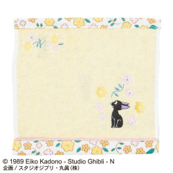 Ropa de hogar - Mini toalla Jiji con ribete floral, 25 x 25 cm - Nicky, la aprendiz de bruja