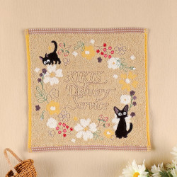 Household linen - Mini Towel Sepia Flower 25x25 cm - Kiki's Delivery Service