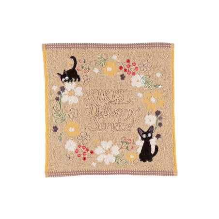 Household linen - Mini Towel Sepia Flower 25x25 cm - Kiki's Delivery Service