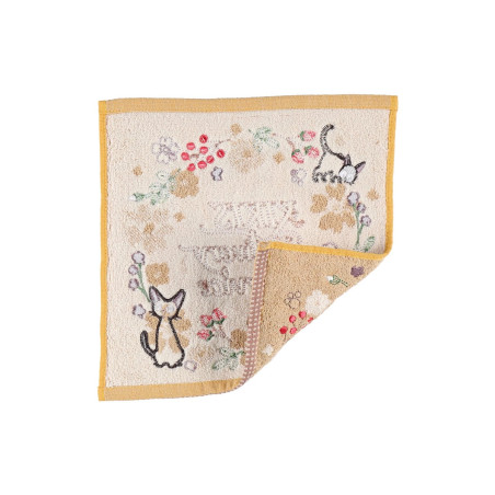 Ropa de hogar - Mini toalla con motivos florales en color sepia, 25 x 25 cm - Nicky, la aprendiz de bruja
