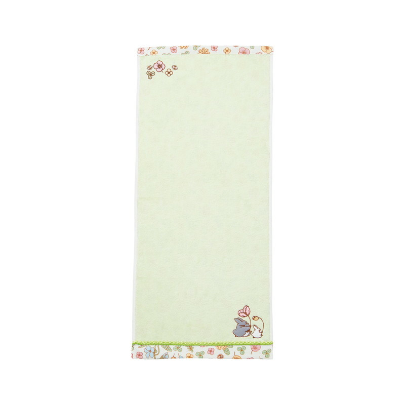 Household linen - Towel Totoro Flower edging 34x80 cm - My Neighbor Totoro