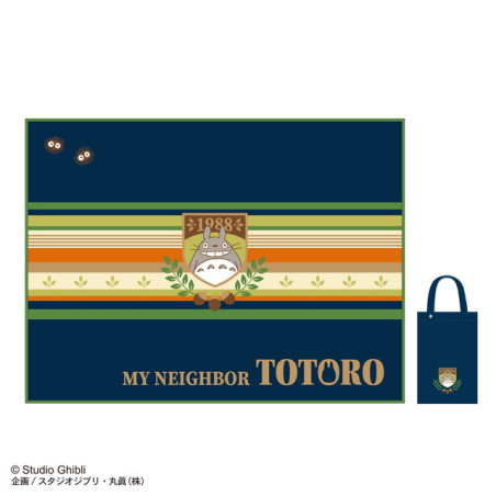 Picnic - Striped Foldable picnic mat Totoro patch - My Neighbor Totoro