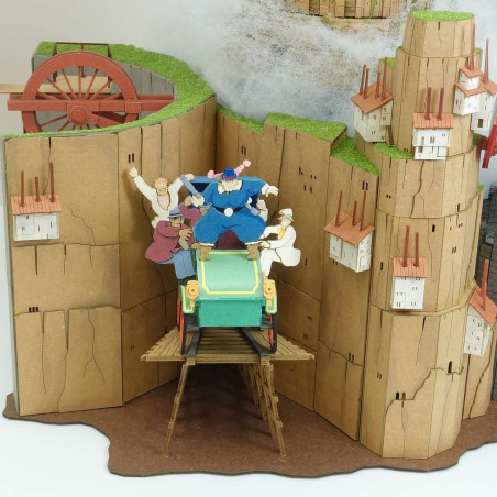 Teatros de papel - Diorama de papel de Laputa - El castillo en el cielo