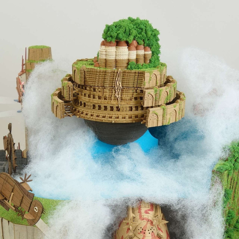 Teatros de papel - Diorama de papel de Laputa - El castillo en el cielo