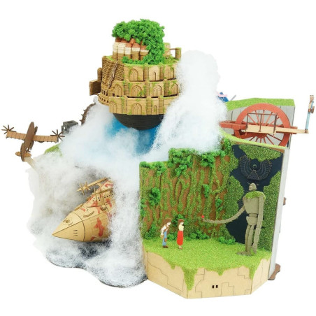 Teatros de papel - Diorama de papel de Laputa - El castillo en el cielo