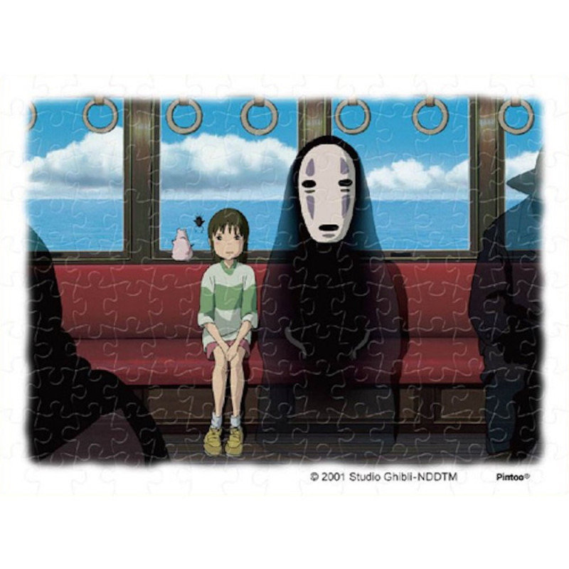 Jigsaw Puzzles - Puzzle 150P & easel Chihiro & No Face on the train - Spirited Away