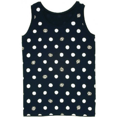 Outfits - TANK TOP TOTORO KUROSUKE DOTS BLACK(LADIES) - MY NEIGHBOR TOTORO