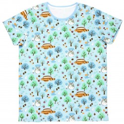 Outfits - PATTERNED T-SHIRTS TOTORO FOREST LIGHT BLUE S(LADIES) - MY NEIGHBOR TOTORO