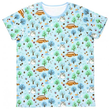 Outfits - PATTERNED T-SHIRTS TOTORO FOREST LIGHT BLUE S(LADIES) - MY NEIGHBOR TOTORO