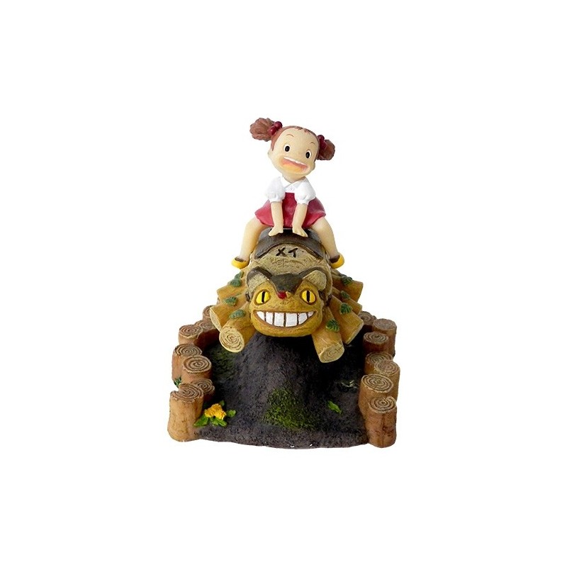 Statues - Mini Figure Mei And Catbus Wooden House - My Neighbor Totoro