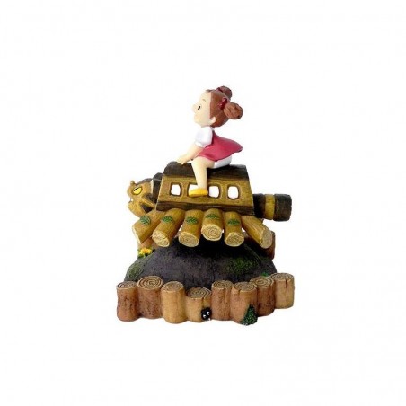 Statues - MINI FIGURE MEI AND CAT BUS WOODEN HOUSE - MY NEIGHBOR TOTORO