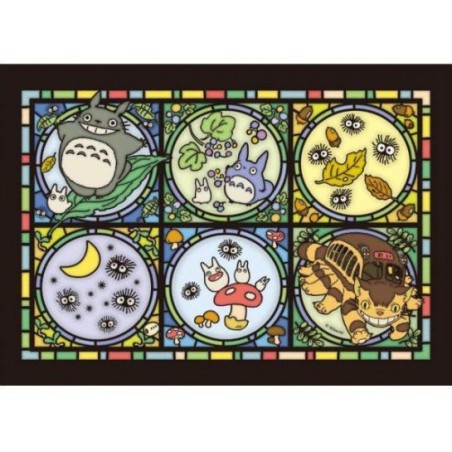 Jigsaw Puzzle - Stained glass Puzzle 208P Totoro & his friends - My Neighbor Totoro